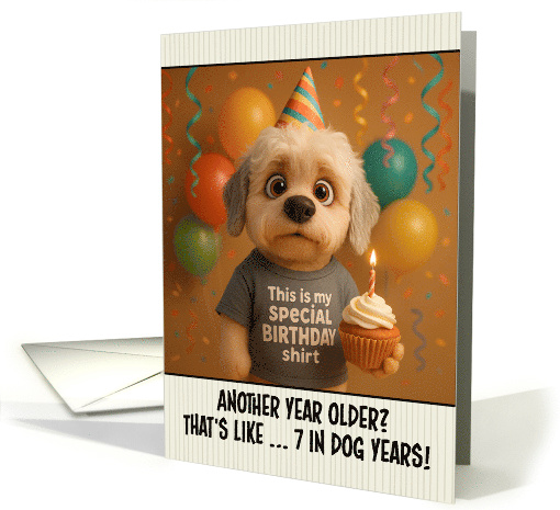Happy Birthday Dandie Dinmont Terrier Dog with T Shirt... (1924158)