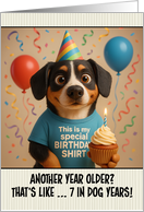 Happy Birthday Entlebucher Mountain Dog with T Shirt and Cupcake card