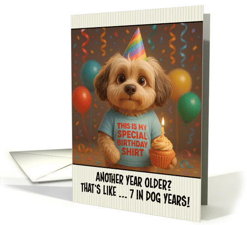 Happy Birthday Havanese Dog with T Shirt and Cupcake card (1924462)