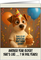 Happy Birthday Jack Russell Terrier with T Shirt and Cupcake card
