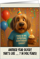 Happy Birthday Otterhound with T Shirt and Cupcake card