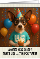 Happy Birthday Rat Terrier Dog with T Shirt and Cupcake card