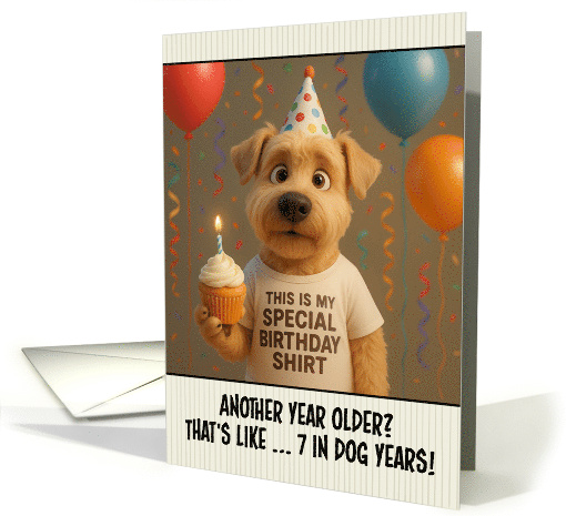 Happy Birthday Soft Coated Wheaten Terrier with T Shirt... (1924878)
