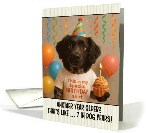 Happy Birthday Stabijhoun with T Shirt and Cupcake card (1924882)