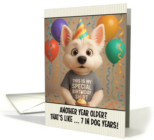 Happy Birthday West Highland White Terrier with T Shirt... (1924914)