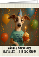 Happy Birthday Whippet Dog with T Shirt and Cupcake card