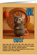 Happy Birthday Chinese Zodiac Rat card