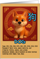 Happy Birthday Chinese Zodiac Dog card