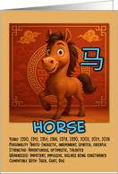 Happy Birthday Chinese Zodiac Horse card