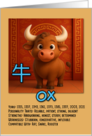 Happy Birthday Chinese Zodiac Ox card