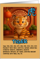 Happy Birthday Chinese Zodiac Tiger card