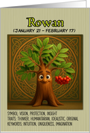 Happy Birthday Celtic Tree Zodiak Rowan card