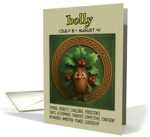 Happy Birthday Celtic Tree Zodiak Holly card (1926742)