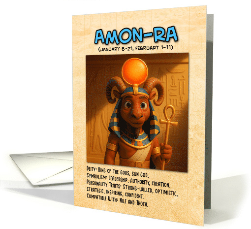 Happy Birthday Egyptian Zodiac Amon Ra card (1927278)