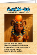 Happy Birthday Egyptian Zodiac Amon Ra card