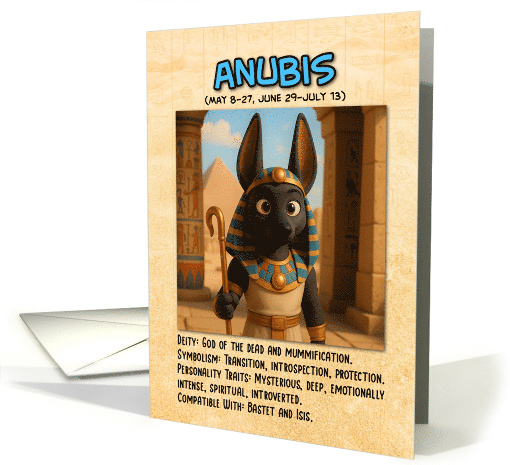 Happy Birthday Egyptian Zodiac Anubis card (1927292)