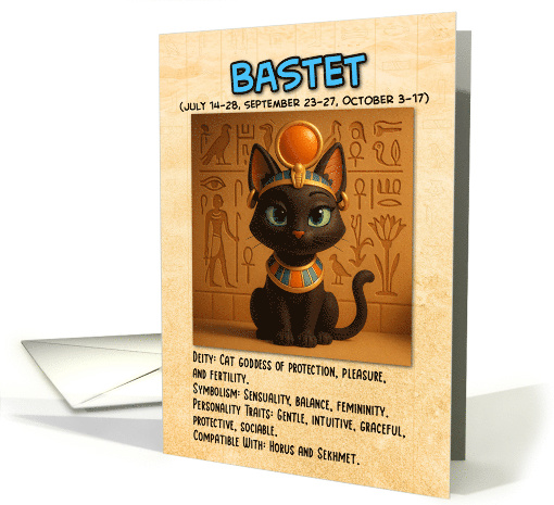 Happy Birthday Egyptian Zodiac Bastet card (1927300)
