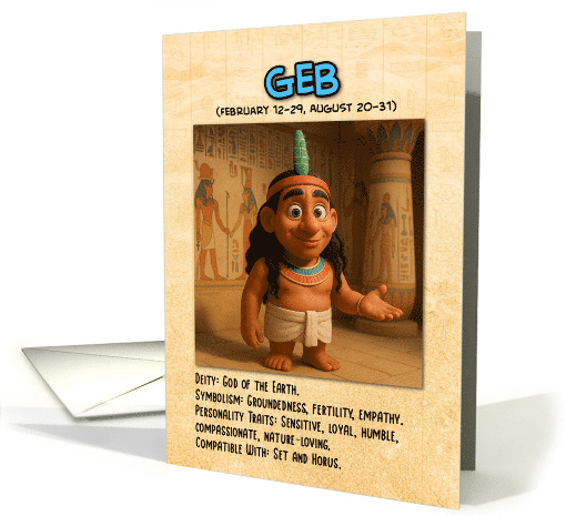Happy Birthday Egyptian Zodiac Geb card (1927308)