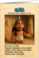 Happy Birthday Egyptian Zodiac Geb card