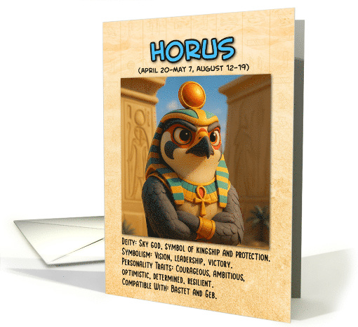 Happy Birthday Egyptian Zodiac Horus card (1927318)