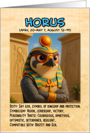 Happy Birthday Egyptian Zodiac Horus card