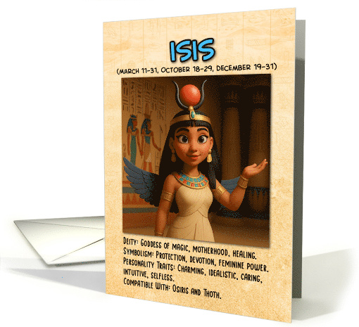 Happy Birthday Egyptian Zodiac Isis card (1927324)