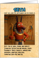 Happy Birthday Egyptian Zodiac Seth card