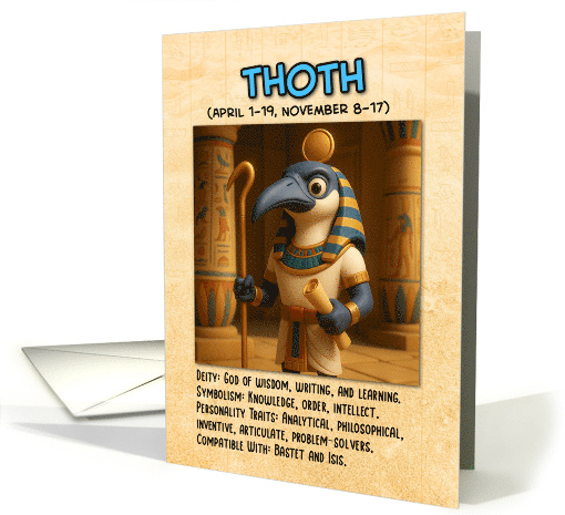 Happy Birthday Egyptian Zodiac Thoth card (1927342)