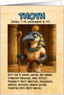 Happy Birthday Egyptian Zodiac Thoth card
