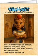 Happy Birthday Egyptian Zodiac Sekhmet card