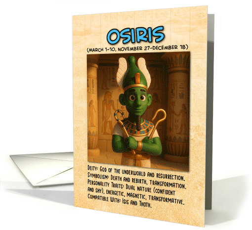 Happy Birthday Egyptian Zodiac Osiris card (1927346)
