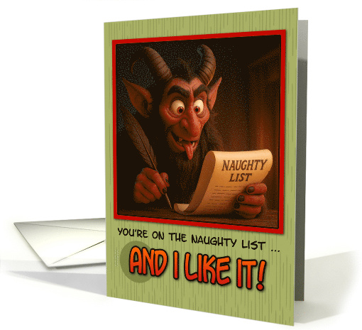 Krampus Night Krampus Checking Naughty List card (1928322)