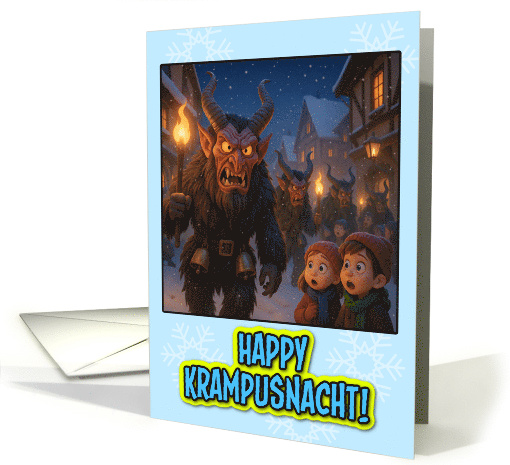 Krampus Night Krampus Scares the Children card (1928324)