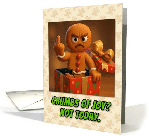 Anti Christmas Angry Gingerbread Man Flips You Off From... (1928710)