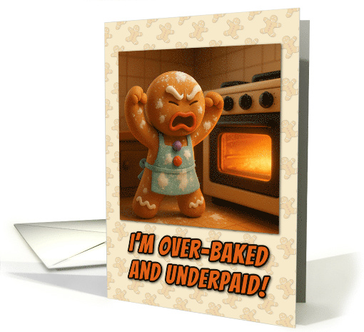 Anti Christmas Angry Gingerbread Baking Meltdown card (1928718)