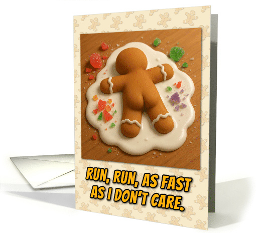 Anti Christmas Angry Gingerbread Face Plant in Icing card (1928722)