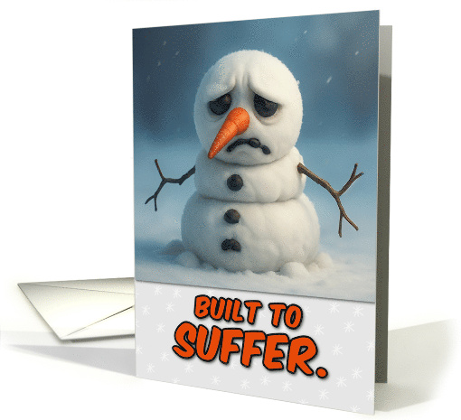 Anti Christmas Winter Depression Snowman Blues card (1928860)