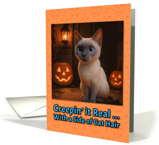 Lilac Point Traditional Siamese Cat Halloween with Carved... (1929286)