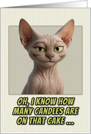 Sphynx Cat Humorous Getting Older Birthday card
