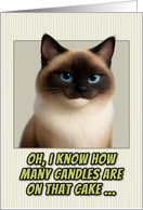 Ragdoll Cat Humorous Getting Older Birthday card
