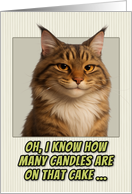 Maine Coon Cat Humorous Getting Older Birthday card
