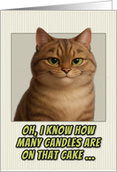 Cymric Cat Humorous Getting Older Birthday card