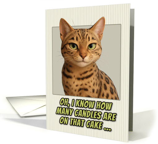 California Spangled Cat Humorous Getting Older Birthday card (1944388)