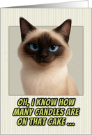 Balinese Cat Humorous Getting Older Birthday card
