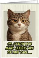 American Wirehair Cat Humorous Getting Older Birthday card