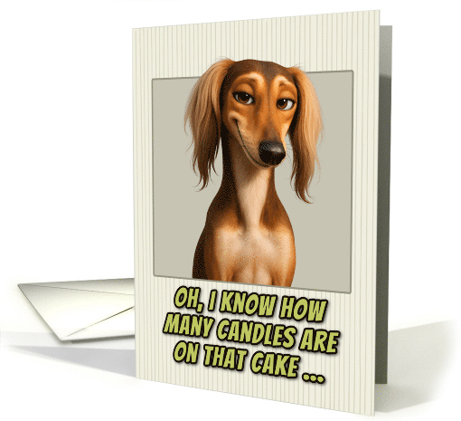Saluki Dog Humorous Getting Older Birthday card (1945706)