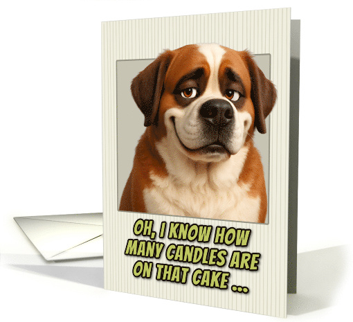 Saint Bernard Dog Humorous Getting Older Birthday card (1945708)