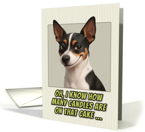 Rat Terrier Dog Humorous Getting Older Birthday card (1945716)
