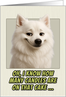Japanese Spitz Dog Humorous Getting Older Birthday card