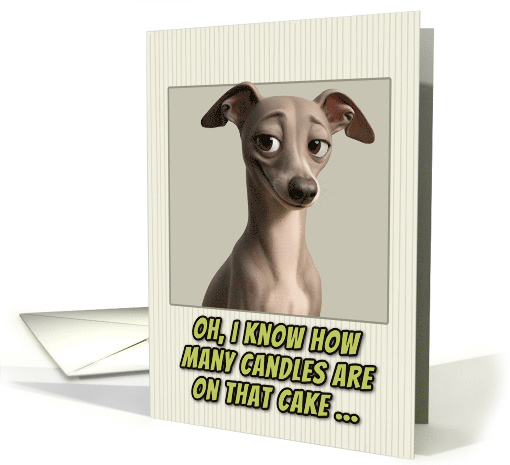 Italian Greyhound Humorous Getting Older Birthday card (1946600)